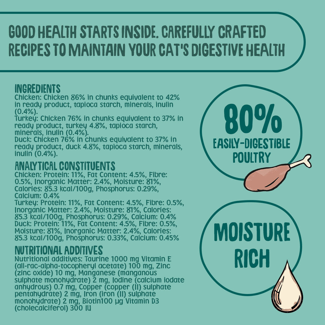Grain Free Gravy Cat Food Pouches