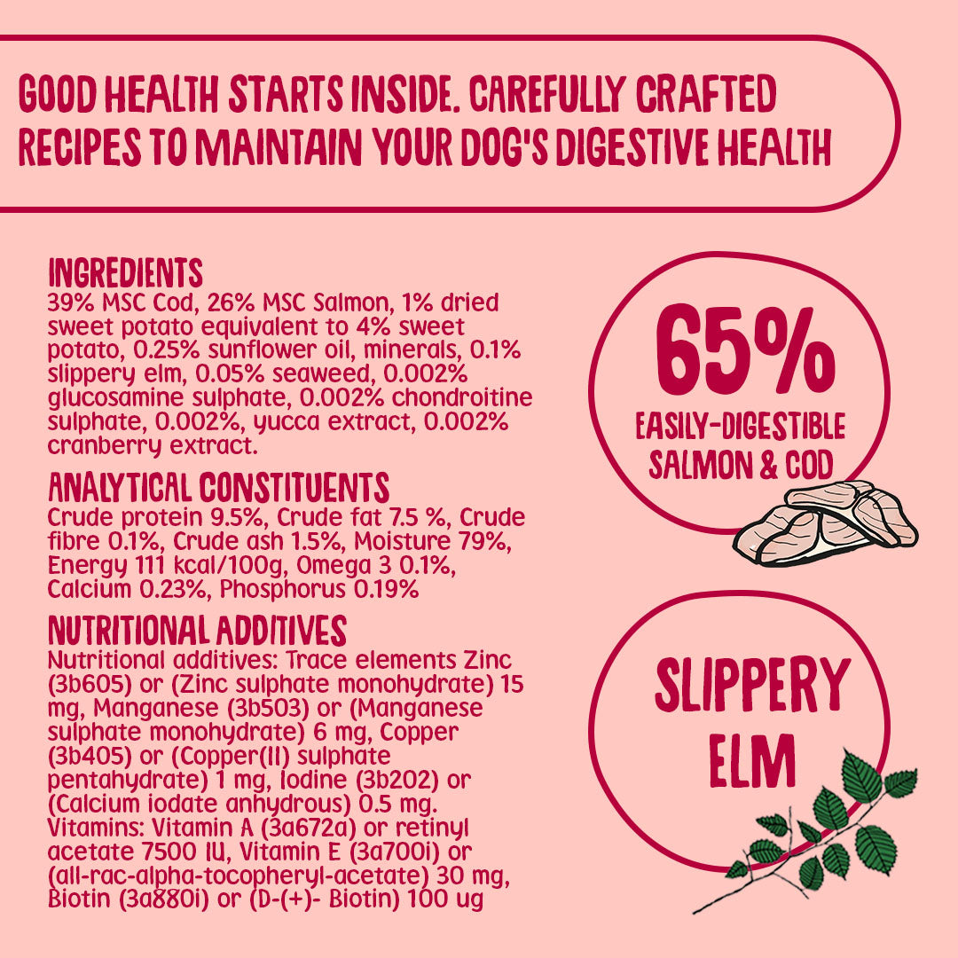 Salmon & Cod Wet Dog Food 150g